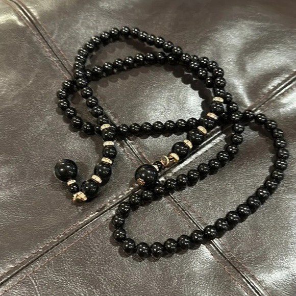 Fashion Women Long Rhinestone Pearl Belt Chain - Picture 3 of 6